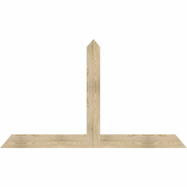 Ekena Millwork Portland Rough Sawn Timber Gable Bracket, Douglas Fir, 84"W x 49"H x 2"D x 6"F, 14/12 Pitch GBW084X49X0206POR00RDF - main